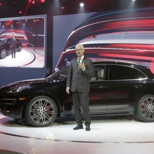 Porsche Macan World Premiere LA Auto Show  with President and CEO  Porsche AG Matthias Muller