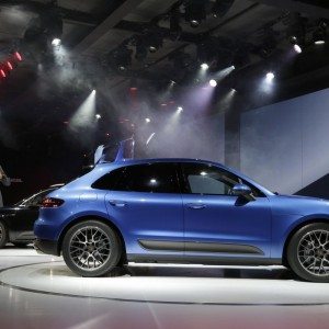 Porsche Macan World Premiere LA Auto Show  with Vice President Style  Porsche Michael Mauer