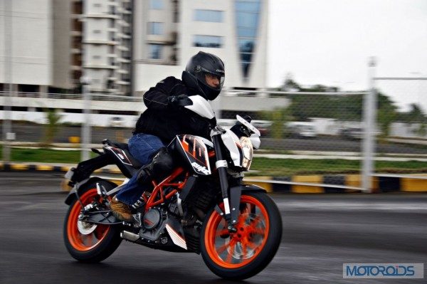 KTM Duke 390 action shot