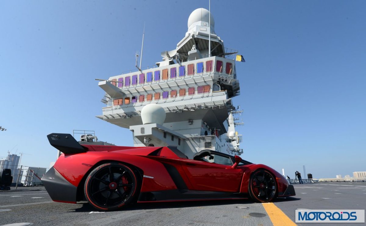 Lamborghini Veneno official World Premier Italian aircraft carrier