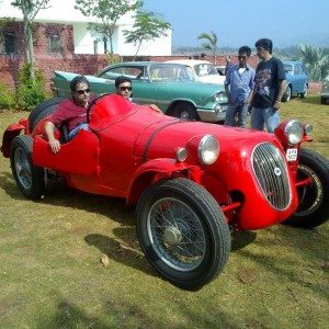 Lancia Racer Harit Vintage Car Rally Lavasa