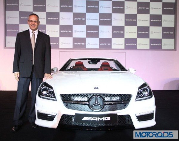 Mr. Eberhard Kern_ Managing Director and CEO Mercedes-Benz India at the launchof SLK 55 AMG