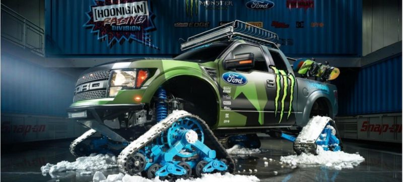 Meet Ken Block’s new Toy- the Ford F150 SVT Raptor Trax | Motoroids