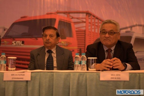 (L-R) S.K. Tuteja, Chairman, SML, ISUZU, Eiichi Seto, MD & CEO, SML ISUZU Ltd