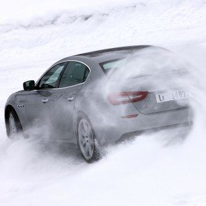 Maserati Quattroporte Q on snow