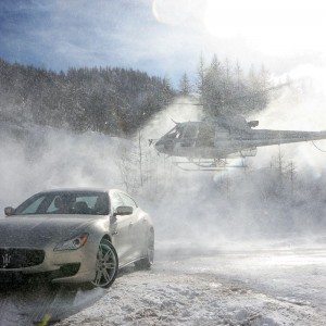 Maserati Quattroporte Q on snow