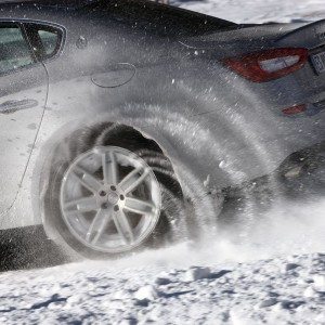 Maserati Quattroporte Q on snow