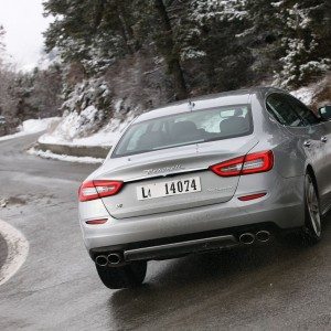 Maserati Quattroporte Q on snow