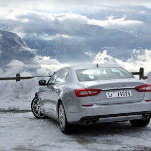 Maserati Quattroporte Q on snow