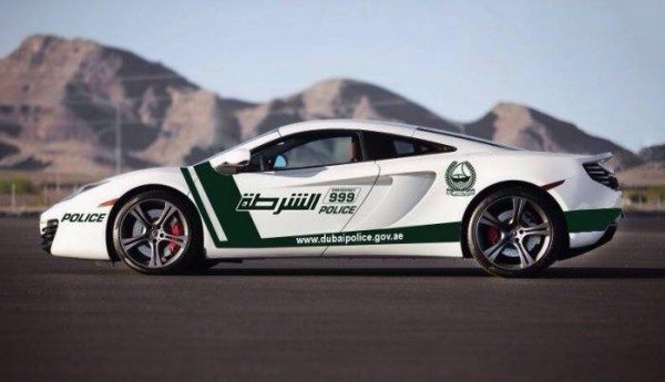 dubai police mclaren mp c patrolling car