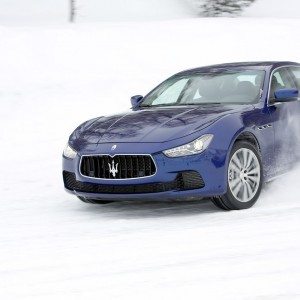 maserati Ghibli Q on snow