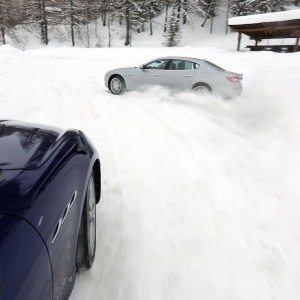 maserati Ghibli Q on snow