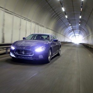maserati Ghibli Q on snow