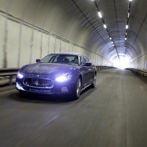 maserati Ghibli Q on snow