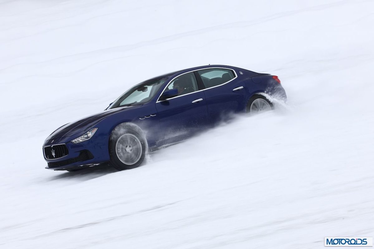 maserati Ghibli Q on snow