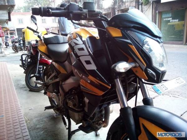 Bajaj Pulsar NS in KTM colours