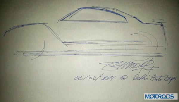Shiro Nakamura GT-R Sketch for Motoroids