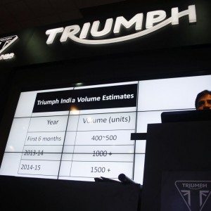 Triumph Motorcycles daytona  at Auto Expo