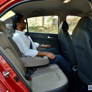 Hyundai Xcent backseat
