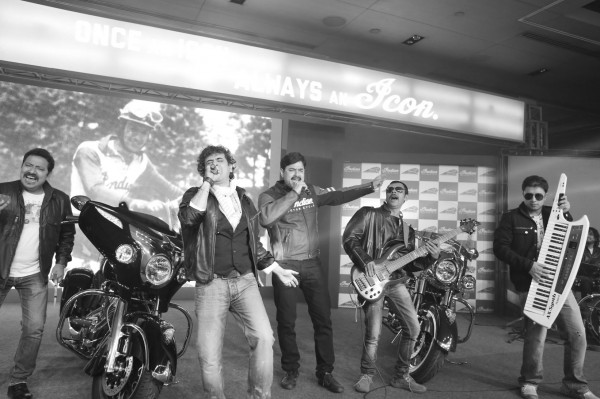 Mr. Pankaj Dubey, Managing Director, Polaris India with Palash Sen of Euphoria at the launch of Indian Motorcyle