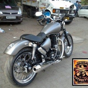 modified royal enfield thunderbird bobber images