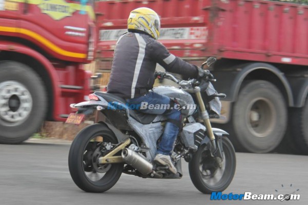 Mahindra Mojo's Testing Spied Rear