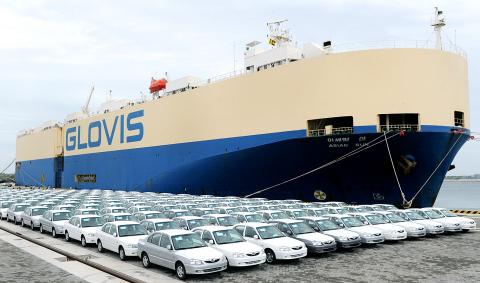 cars at a port