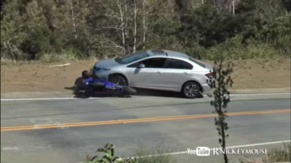 yamaha r6 honda civic crash