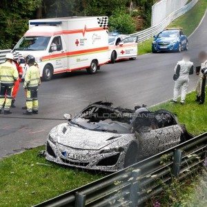 Acura NSX Prototype Catches Fire at the Nürburgring