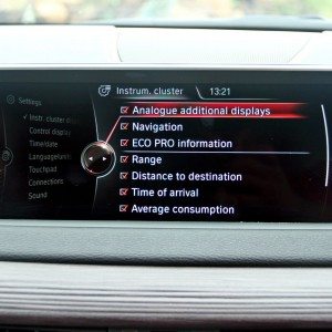 BMW X  iDrive menus