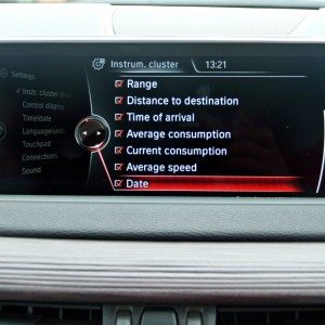 BMW X  iDrive menus