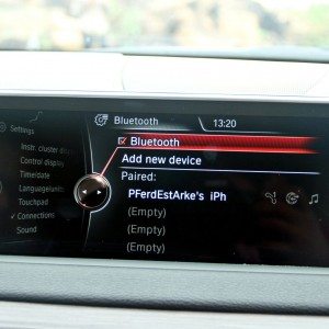 BMW X  iDrive menus