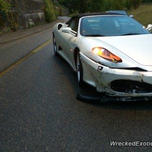 Ferrari Wrecked in Switzerland Image