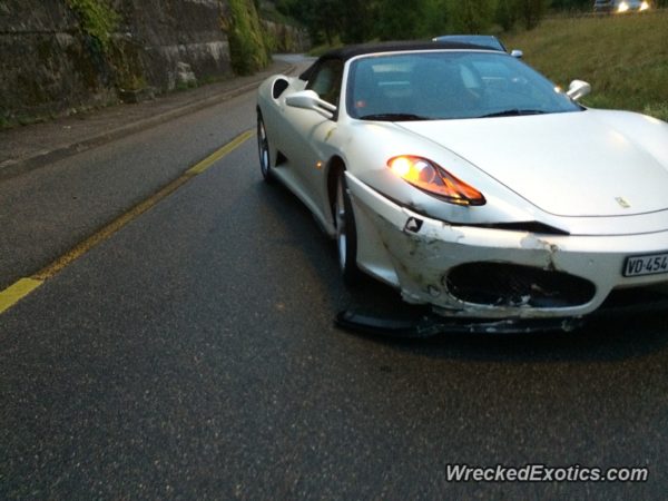 Ferrari Wrecked in Switzerland Image