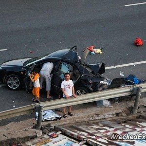 Luxury cars accident image