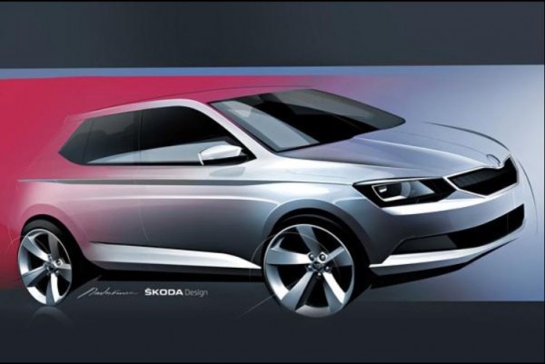 New Skoda Fabia Official Sketch