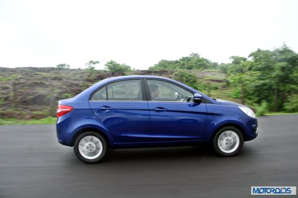 Tata Zest 1.2 revotron petrol side action (5)