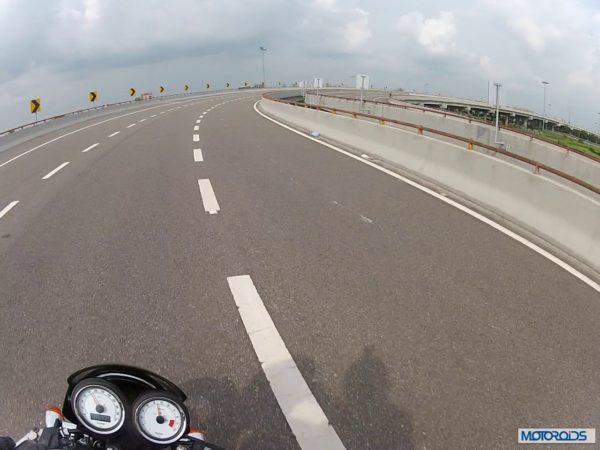 2014 Triumph Thruxton Rider view Go Pro