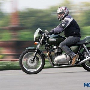 Triumph Thruxton in action