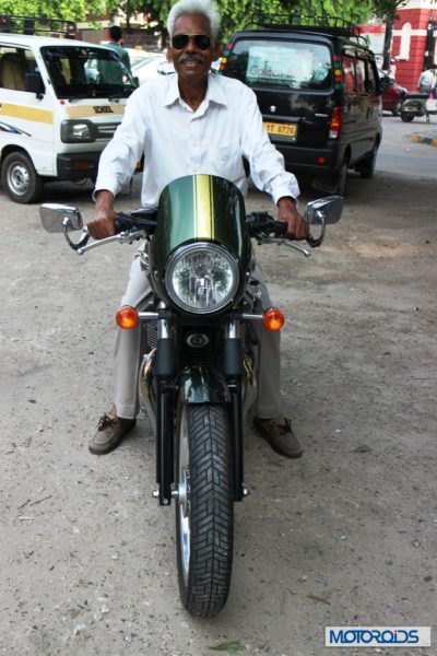 Gentleman on a 2014 Triumph Thruxton