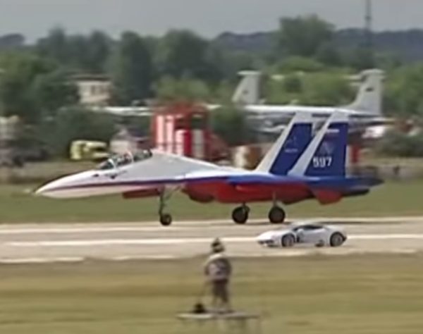 Huracan versus fighter jet Image