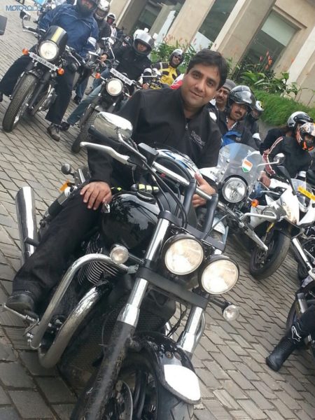 Mr. Vimal Sumbly, MD, Triumph Motorcycles India, with the RAT's in Pune