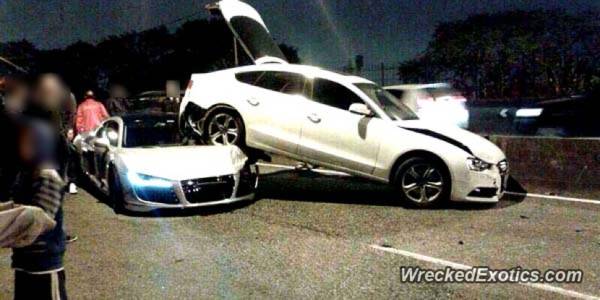 audi r and a crash