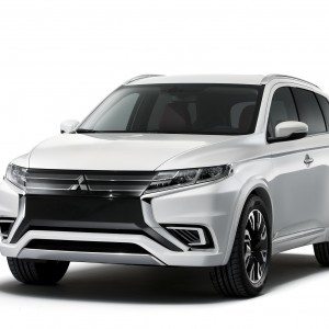 Paris Motor Show Mitsubishi Outlander PHEV WD SUV plug in hybrid