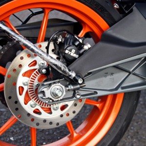 KTM RC Review rear Brake Close Up