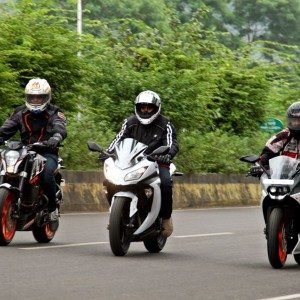 KTM RC vs Kawasaki Ninja  vs KTM Duke