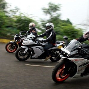 KTM RC vs Kawasaki Ninja  vs KTM Duke