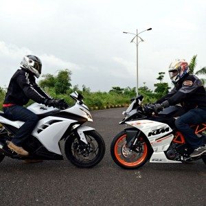 KTM RC vs Kawasaki Ninja  vs KTM Duke