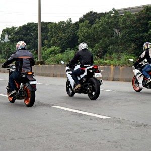 KTM RC vs Kawasaki Ninja  vs KTM Duke