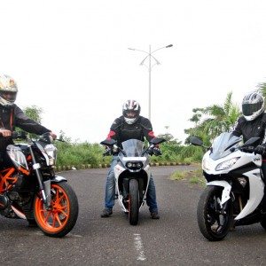 KTM RC vs Kawasaki Ninja  vs KTM Duke